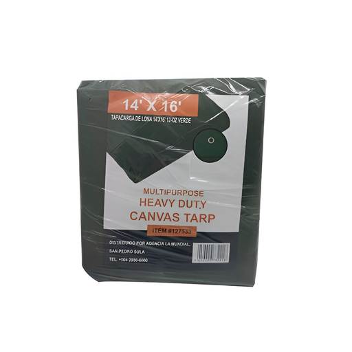[127533] Tapacarga de lona 14'x16' 12-oz verde