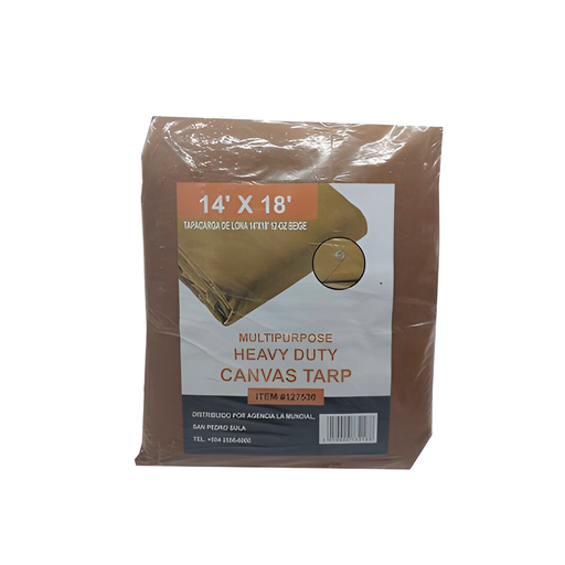 [127530] Tapacarga de lona 14'x18' 12-oz beige