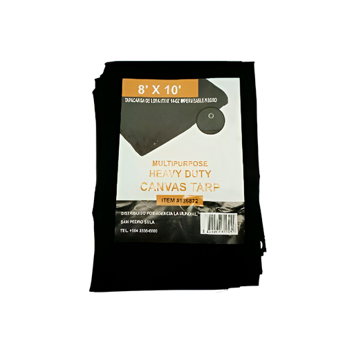 [136872] Tapacarga de lona 8'x10' 14-oz negro