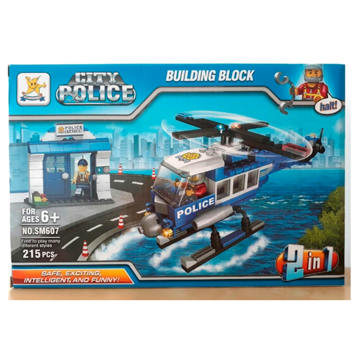 [103806] Juguete armar 215pc block estacion policia jm13762