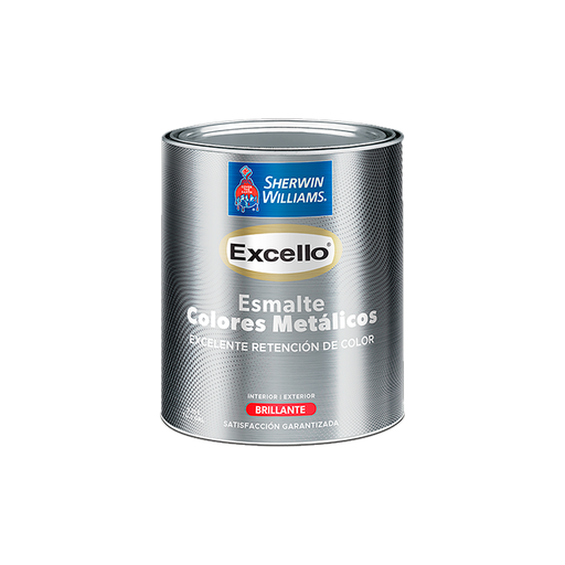 [107145] Pintura excello para metal de aceite 1/4-galon sherwin williams plata
