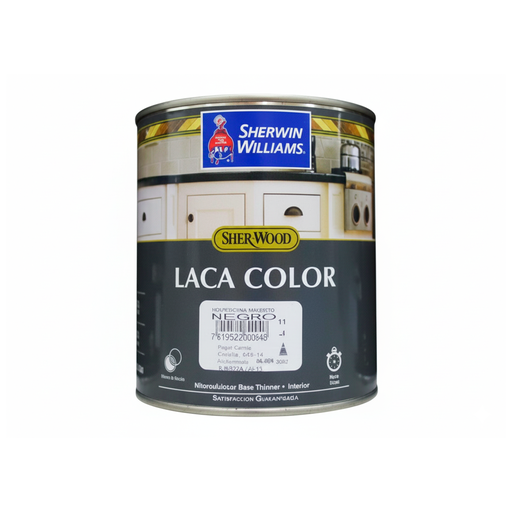 [104379] Laca para madera 1/4-galon sherwin williams negro