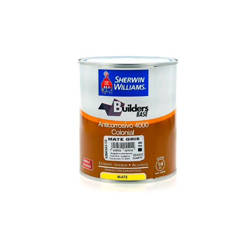 [99619] Anticorrosivo colonial 1/4-galon sherwin williams gris mate