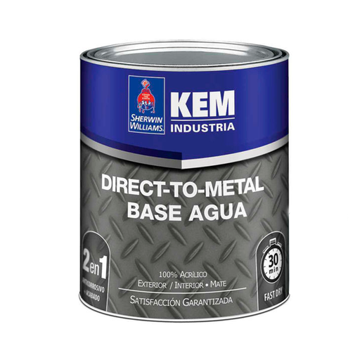 [99429] Kem direct-to-metal base agua 1/4-galon sherwin williams gris mate