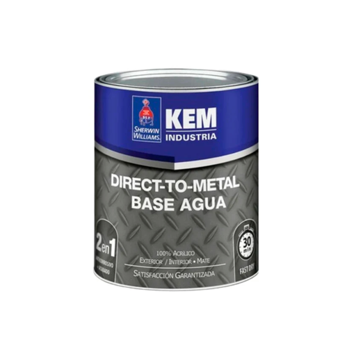 [99437] Kem direct-to-metal base agua 1/4-galon sherwin williams blanco mate
