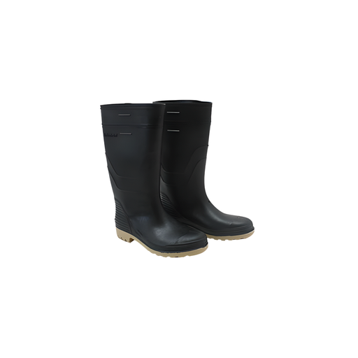 [45586] Bota hule #38-5 s/forro 7 gatos negro