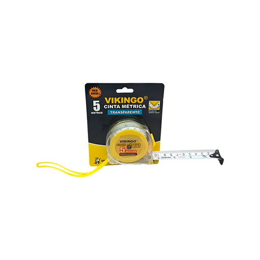 [87117] Cinta metrica 5mtx1" vikingo mtt5 transparente