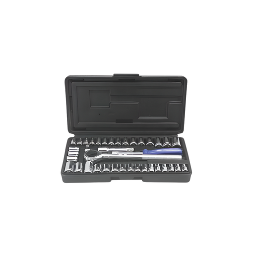 [16091] Cubos 38pc 3/8" y 1/4" foy con mango plastico 144006