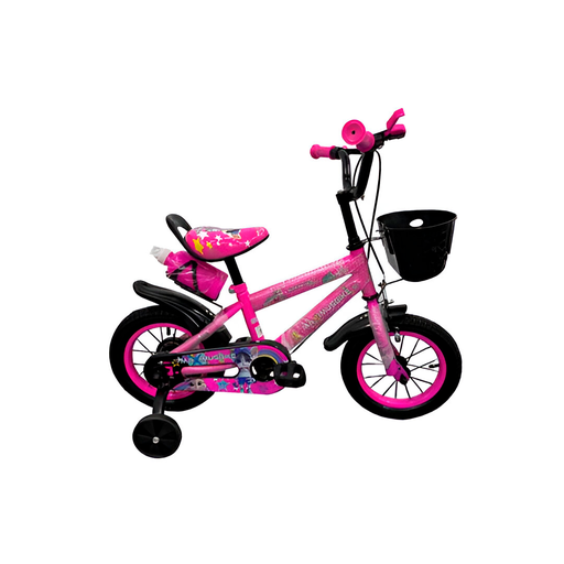 [144363] Bicicleta 12 bmx niña 1v max con canasta mt magenta armada
