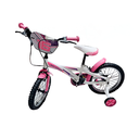Bicicleta 16 bmx niña 1v max con guias blanco /rosado armada