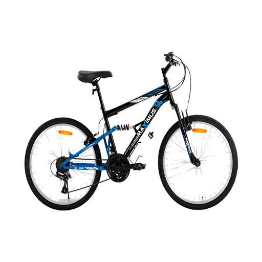 [132591] Bicicleta 24 mtb 21v con suspension delantero/trasero azul/gris armada