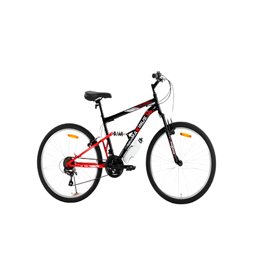 [132600] Bicicleta 26 mtb 21v con suspension delantero/trasero rojo/negro armada