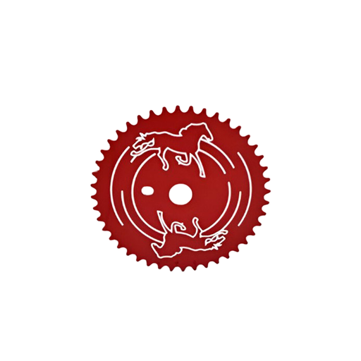 [135558] Catarina 44t solo rueda forma caballo rojo