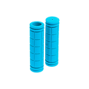 Guante bicicleta 114mm hule decoracion cuadros azul claro