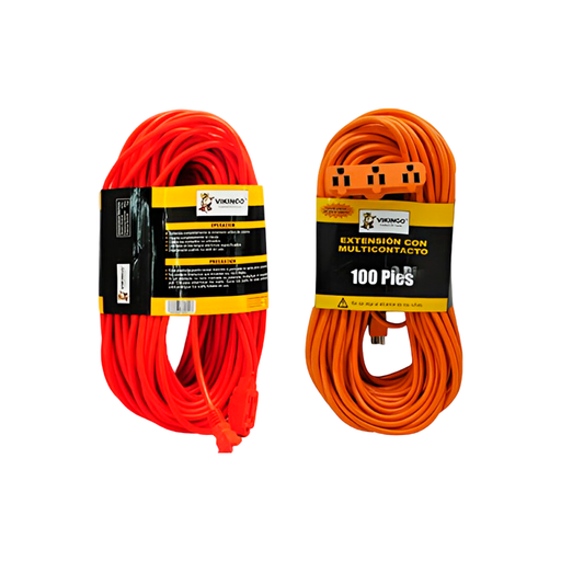 [29614] Extension electrica 100' industrial 2/16g vikingo 800903n naranja