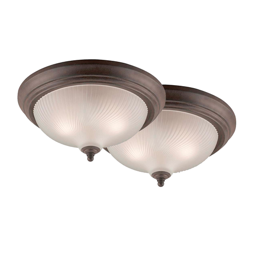 [1077] Lampara techo 2l westing 64308 cafe vidrio blanco