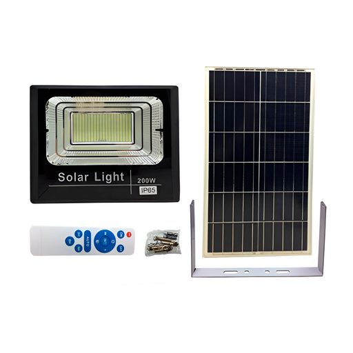 [112505] Reflector electricidad led 200w con panel sol xa03