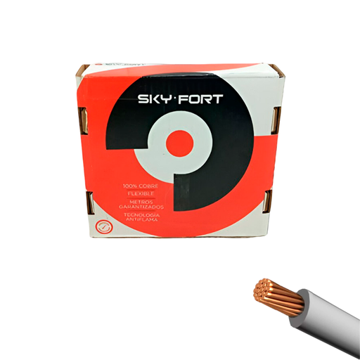 [122496] Cable electricidad 2x14 awg cordon spt sky-fort blanco