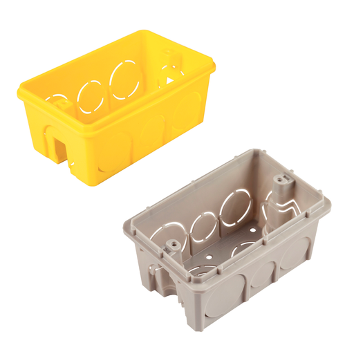 [38192] Caja electrica plastica 2x4" tramontina 00/039 amarilla/gris