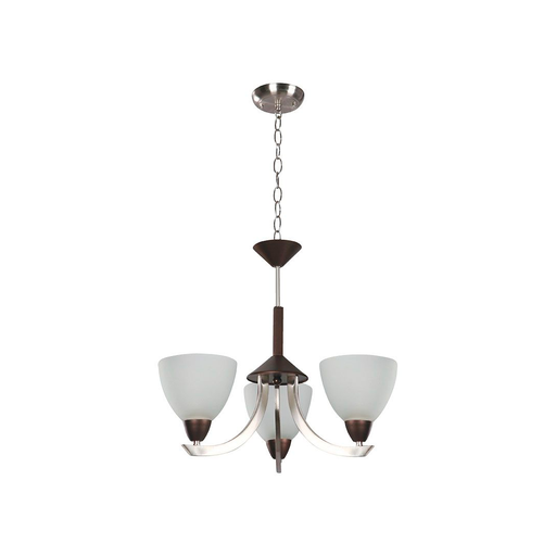 [67512] Lampara colgar 3l 60w lumi 027283 niquel/chocolate