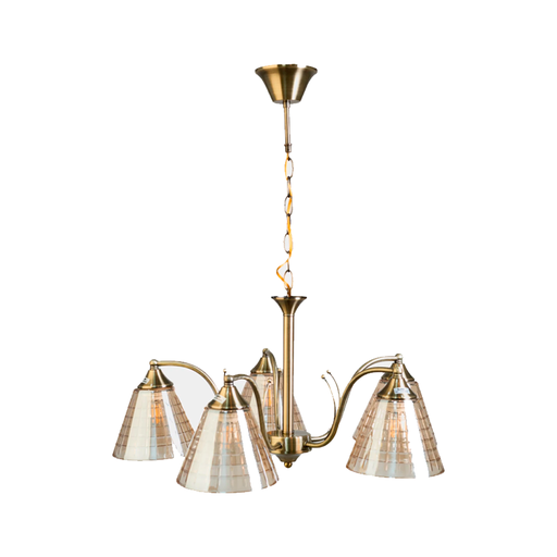 [142057] Lampara colgar 5l mundi x-36957-5 bronce