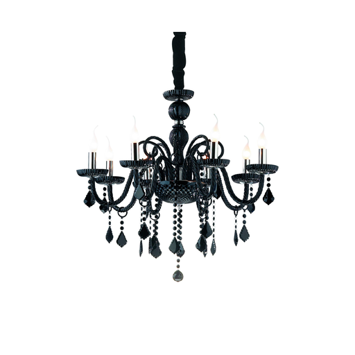 [99375] Lampara colgar cristal 8l e14 40w 1848 negro