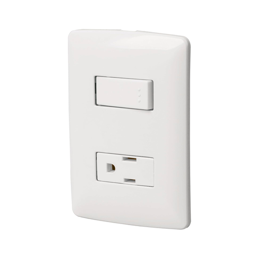 [113608] Switch sencillo con toma luzica pu5231