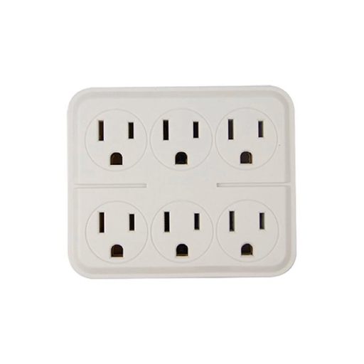 [43733] Tomacorriente multiple 6ench ct-027w