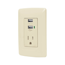 Tomacorriente sencillo usb 118f-98