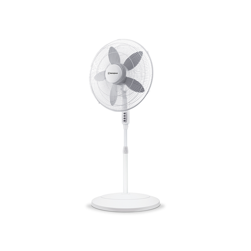 [75446] Ventilador pedestal 18" metal 72762 blanco