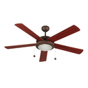 Ventilador techo 52" 5a 2l desig 7933-6 chocolate