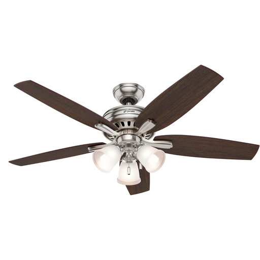[120984] Ventilador techo 52" 5a 3l hunter 53318 niquel