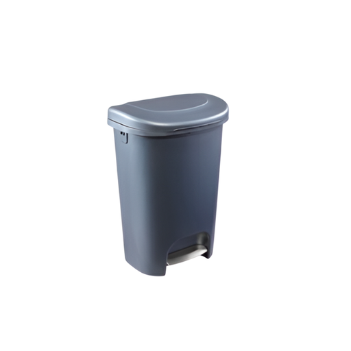 [127109] Basurero plastico 13g con pedal rubbe 104625 gris