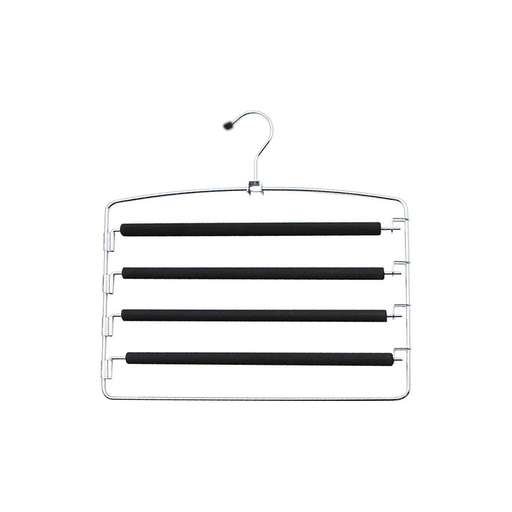 [2268] Gancho para ropa de metal con forro 4-esp 6100-1153