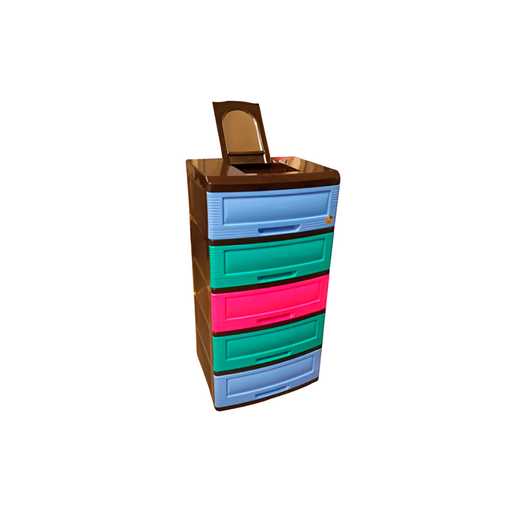 [60012] Gavetero plastico 5-depositos con espejo kawaki