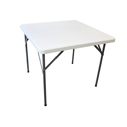 [64247] Mesa plastica plegable cuadrada 86cm hy-f88/87 blanco