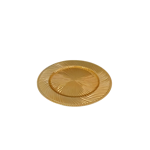 [117715] Plato seco decorativo plastico 33cm 857-1 dorado