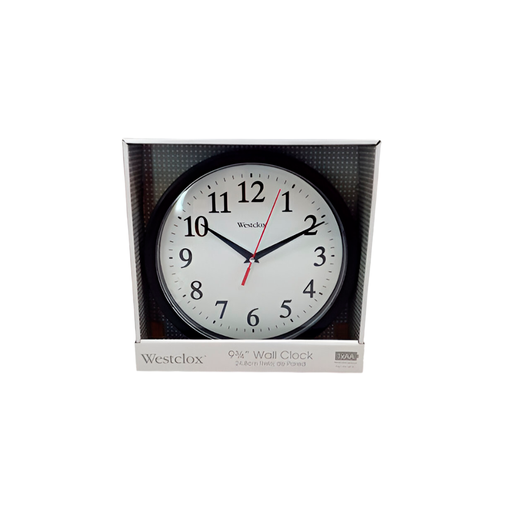 [52616] Reloj pared 10" redondo westclox 461861 negro