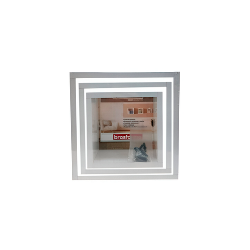 [126931] Repisa madera de cubo 3pc brasforma blanco