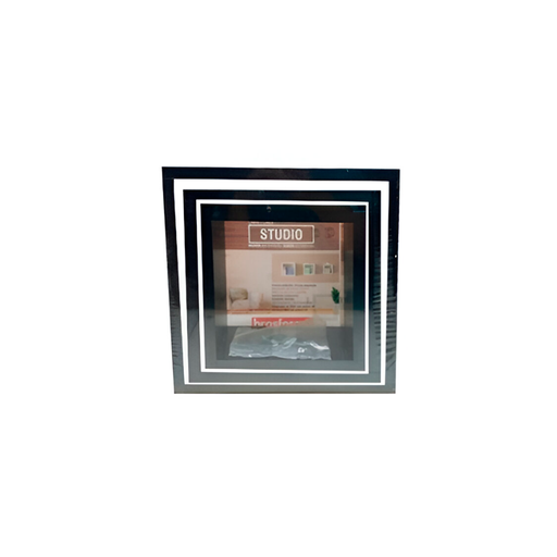 [126932] Repisa madera de cubo 3pc brasforma negro