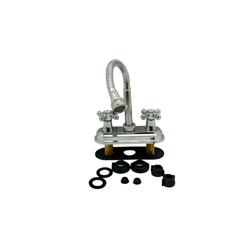 [125228] Llave lavatrasto 4" flexible 2-perilla boxer nt1619-4