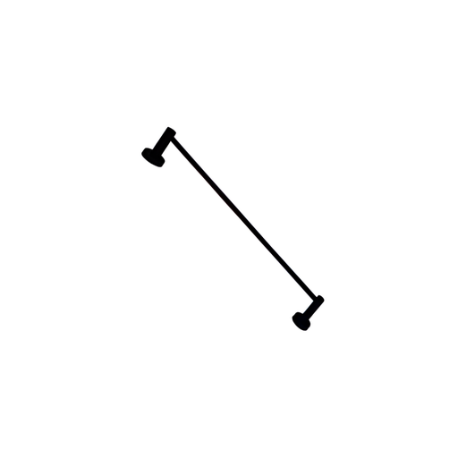 [119983] Toallero de metal 22" boxer nt16528-bk negro