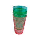 Vaso plastico 4pc 8x11cm 012 varios colores