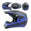 Casco moto cross "l" fillet negro/azul