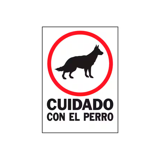 [90349] Rotulo plastico "cuidado con el perro"24901