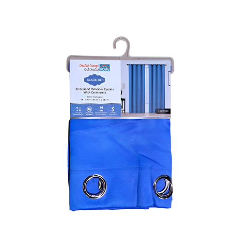 [134860] Cortina sala 54x90" 80% blackout azul