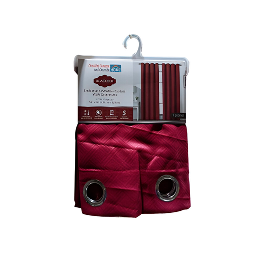 [134875] Cortina sala 54x90" 80% blackout burgundy