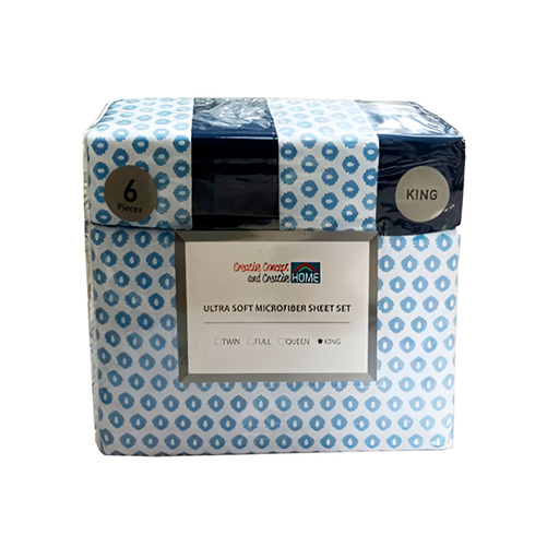 [133015] Sabanas king 6pc creative home nl17473k