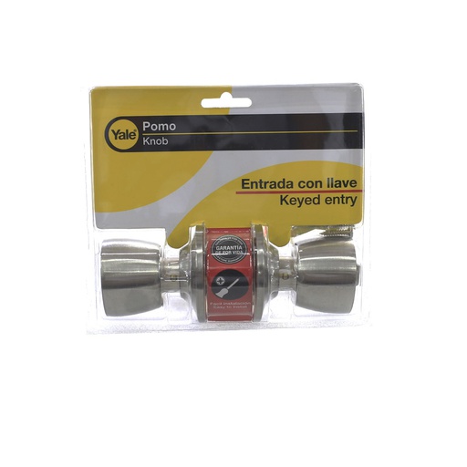 [58202] Llavin de pelota yale york con llave 8990 niquelado