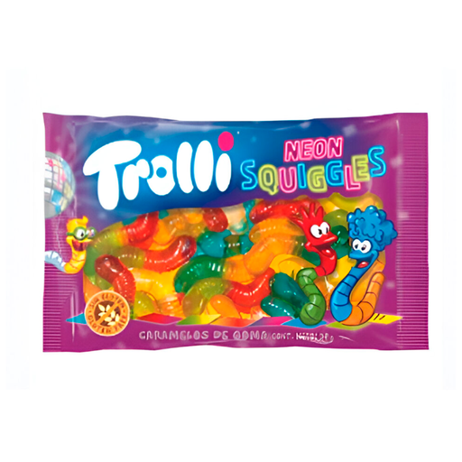 [147048] Dulce gomitas trolli 50g neon squiggles